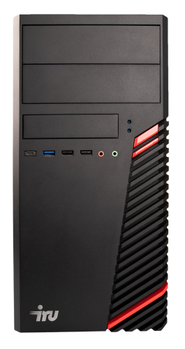 Компьютер IRU Home 310H6SM MT Core i3-12100 (3.3) 8Gb SSD256Gb DOS GbitEth 400W черный (1900979)