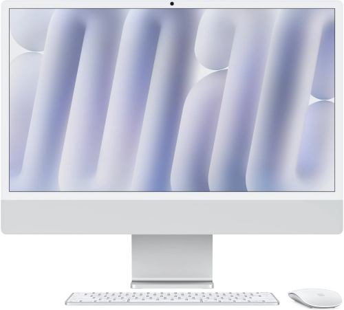 Моноблок Apple iMac A3137 24 4.5K M4 10 core (4) 16Gb SSD512Gb 10 core GPU macOS WiFi BT 143W клавиатура мышь Cam серебристый 4480x2520 (MWUV3CH/A)
