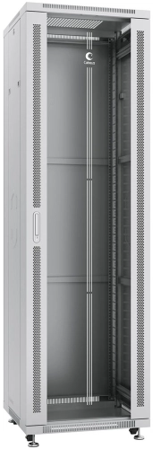 Шкаф коммутационный Cabeus (SH-05C-42U60/80) напольный 42U 600x800мм пер.дв.стекл металл 800кг серый 700мм 100.3кг 220град. 2055мм IP20 сталь