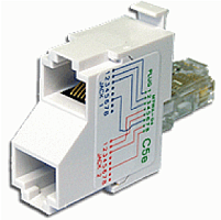 T-адаптер, 2 компьютерных порта (TWT-T-E2-E2)