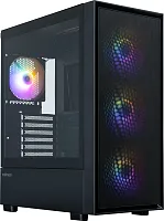 корпус ZALMAN S6, ATX, BLACK, WINDOW, 2xCombo (3.5" or 2.5"), 1x2.5", 1xUSB Type C, 1xUSB3.0, 1xUSB2.0, FRONT 3x140mm FRGB, REAR 1x120mm FRGB (S6 BLACK)