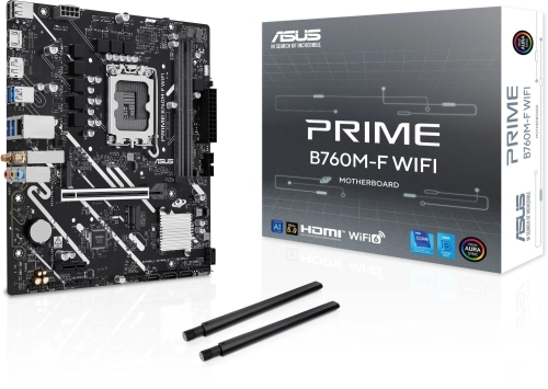 Материнская плата Asus PRIME B760M-F WIFI Soc-1700 Intel B760 2xDDR5 mATX AC`97 8ch(7.1) GbLAN RAID+HDMI+DP фото 2