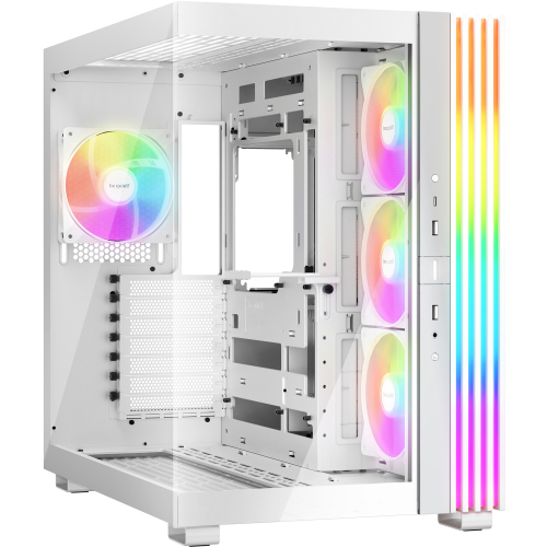 Корпус ПК без блока питания/ Case be quiet! LIGHT BASE 600 LX, Midi-Tower, TG, 4x120mm ARGB, 2xUSB-A 3.2, 1xUSB 3.2 Type-C, ATX, mATX, mITX White (BGW68)