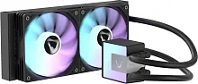 Система водяного охлаждения Formula Ice Jet Glow 240 ARGB Soc-AM5/AM4/1200/2066/1700/1851 черный 4-pin 1-27.2dB Al+Cu 310W Ret (ICE JET GLOW 240 BK)