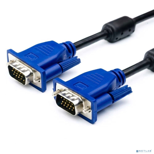 Bion Кабель VGA 15M/ 15M, экранированный, феритовые кольца, черный, 3м [BXP-VGA2-030]