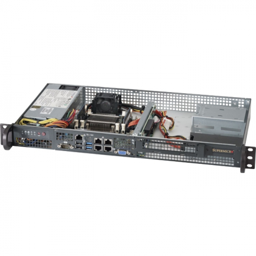 Серверная платформа Supermicro SuperServer 5019A-FTN4/ Atom C3758/ noRAM (x4)/ noHDD (up 1 LFF/ 4SFF)/ SATA RAID/ 4x GbE/ 1x 200W (up1) (SYS-5019A-FTN4) фото 3