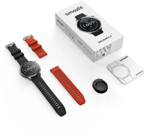 Смарт-часы Amazfit Balance 2 A2430 1.5 AMOLED корп.серый рем.черный разм.брасл.:140-210мм (6972596108955) фото 2