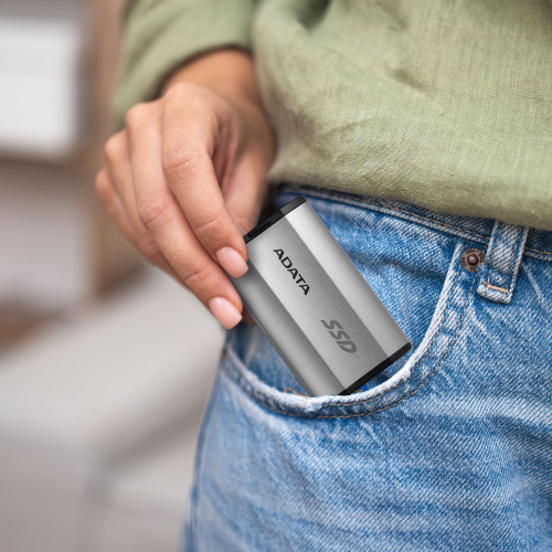 Твердотельный накопитель/ ADATA External SSD SD810, 4000GB, Type-C, USB 3.2 Gen2х2, up to R/ W 2000/ 2000 MB/ s, 72.7x44x12.2mm, Silver (5 лет) (SD810-4000G-CSG) фото 7