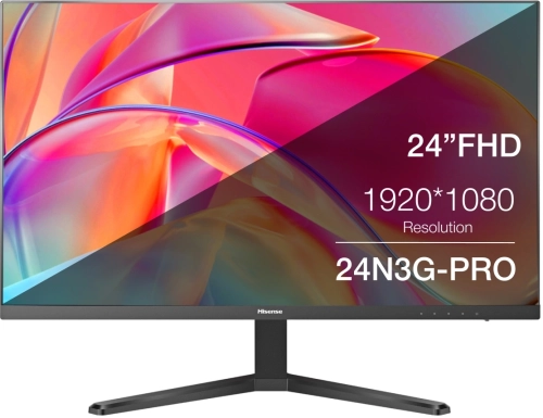 Монитор 23.8" Hisense 24N3G-PRO Black (IPS, 1920x1080, D-sub+HDMI, 5 ms, 178°/ 178°, 250 cd/ m, 1000:1, 100Hz)