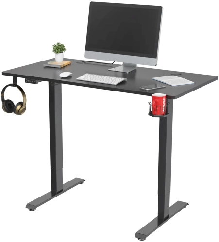 Стол для компьютера Cactus CS-ED-BBK электропривод столешница МДФ черный каркас черный