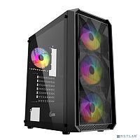 Powercase Mistral Edge, Tempered Glass, 4x 120mm 5-color fan, чёрный, ATX (CMIEB-L4)