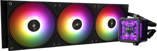 Система водяного охлаждения Thermalright Frozen Warframe PRO 360 ARGB Soc-AM5/ AM4/ 1200/ 1700/ 1851 черный 4-pin 29.8dB Al LCD Ret (F-WFRAME-PRO-360-BL-ARGB)