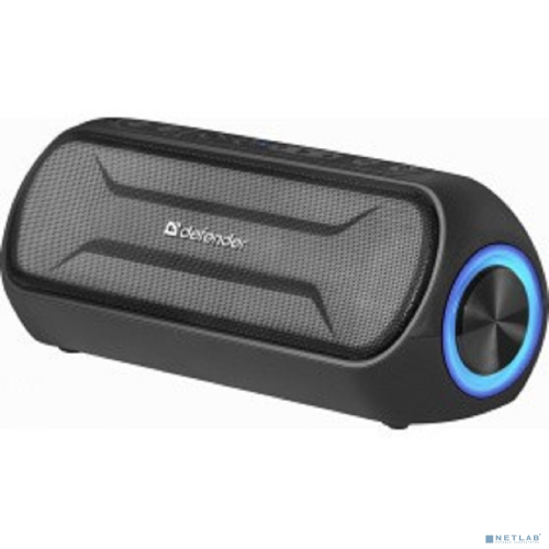 DEFENDER ENJOY S1000 Портативная акустика 2.0 чёрная (2 х 10 Вт, BT, USB, AUX, LED подсветка, 2000 мАч) (65688)