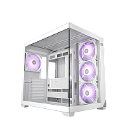 Корпус без блока питания/ Case PCCooler C3T700 ARGB WH, Midi-Tower, TG, 4x120mm ARGB, 1xUSB-A 3.0 + 1xUSB-A 2.0 + 1xUSB-C, ATX, mATX, mITX White