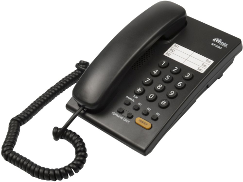 Телефон проводной Ritmix RT-330 черный (15118350)