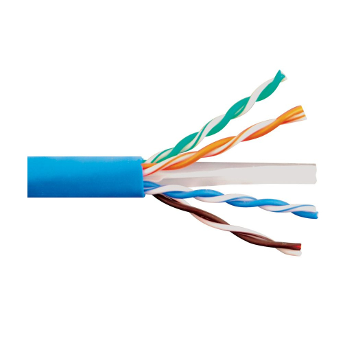 Кабель LANMASTER UTP, 4x2, кат 6, 550Mhz, LSZH (HFLT), синий, 305 м (LAN-6EUTP-HFLT-BL)