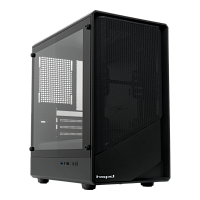 Корпус без блока питания/ Case HSPD M331, Mesh Mini-tower, Black, TG, 0.4 SPCC, no fans mATX, mITX 175/ 329/ 170mm 1x2.5", 2x3.5", 4xPCI 1xUSB-A 3.0, 1xUSB-A 1.0 370x220x408mm (M331-TGBK)