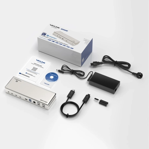 Docking Station WAVLINK Thunderbolt 4 Quad Display/ 96W Power Delivery Include 20V/ 11.5A Power Adapter/ 4xUSB3.0/ 3xThunderbolt 4/ 2xDP 4K 60HZ/ 2xHDMI 4K 60HZ/ 1xGigabit LAN/ 1xCombo Audio Jack/ 1xCardReader (WL-UTD41 PRO) фото 3