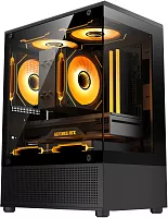 Корпус Accord ACC-UE2B TG OFFICE PRO черный без БП mATX 2xUSB2.0 1xUSB3.0 1xUSB3.1 audio