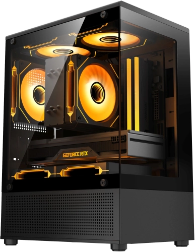 Корпус Accord ACC-UE2B TG OFFICE PRO черный без БП mATX 2xUSB2.0 1xUSB3.0 1xUSB3.1 audio