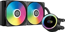 Система водяного охлаждения PcCooler DA240 Max BK ARGB Soc-AM5/AM4/1200/1700/1851 черный 4-pin 33.8dB Al 270W Ret (DA240V2-BKAWXX-GL)