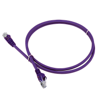Патч-корд RJ45 - RJ45, 4 пары, UTP, категория 5е, 3 м, фиолетовый, LSZH, LANMASTER LAN-PC45/U5E-3.0-VI