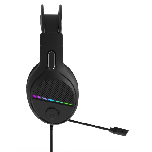 Perfeo игровая гарнитура RGF AIR черная 1,8 м, разъем 3,5 мм (4 pin) и USB (LED), переходник (PF_C3926) фото 3