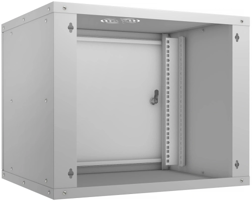 Cabeus WSC-05D-9U55/ 45m Шкаф телекоммуникационный настенный 19 9U, серия LIGHT разборный, дверь металл, цвет серый (WSC-05D-9U55/45M)