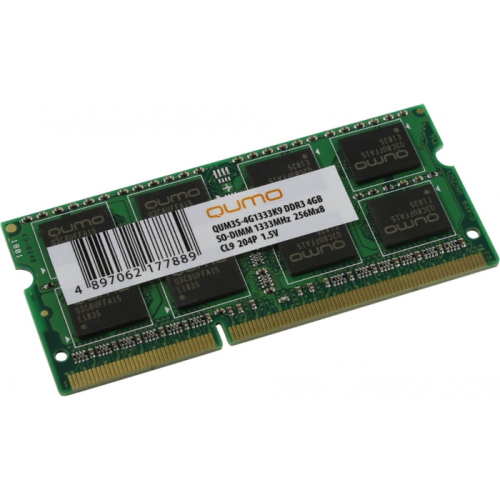 *Модуль памяти QUMO DDR3 SODIMM 4GB QUM3S-4G1333K9(R) PC3-10600, 1333MHz (QUM3S-4G1333K9R)