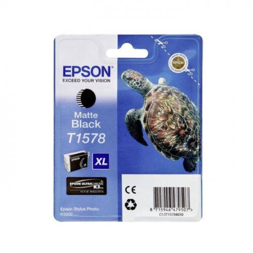 Картридж струйный Epson T1578, черный матовый, 850 стр., для St Ph R3000 (C13T15784010)