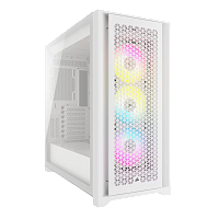 Корпус без блока питания/ Case Corsair iCUE 5000D RGB Airflow, Midi-Tower, TG, 3x120mm RGB, 2xUSB-A 3.2, 1xUSB 3.2 Type-C, E-ATX, ATX, mATX, mITX White (CC-9011243-WW)