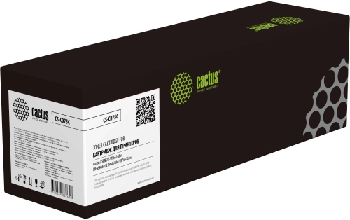 Картридж лазерный Cactus CS-C075C 075 голубой (1300стр.) для Canon i-SENSYS MF662Cdw/MF664Cdw/ LBP646Cdw/LBP647Cdw