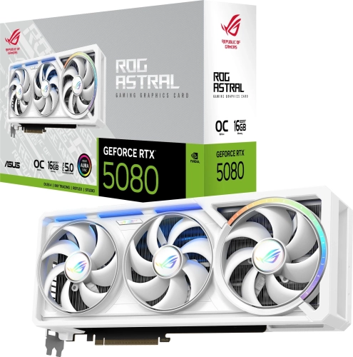 Видеокарта Asus PCI-E 5.0 ROG-ASTRAL-RTX5080-O16G-WHITE NVIDIA GeForce RTX 5080 16Gb 256bit GDDR7 2760/30000 HDMIx2 DPx3 HDCP Ret фото 7