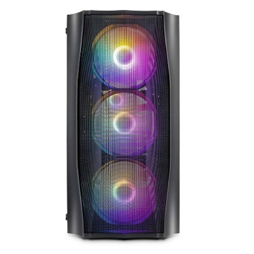 1STPLAYER Корпус FIREBASE X3-M Black / mATX, TG / 4x120mm LED fans inc. / X3-M-BK-4F1 фото 2