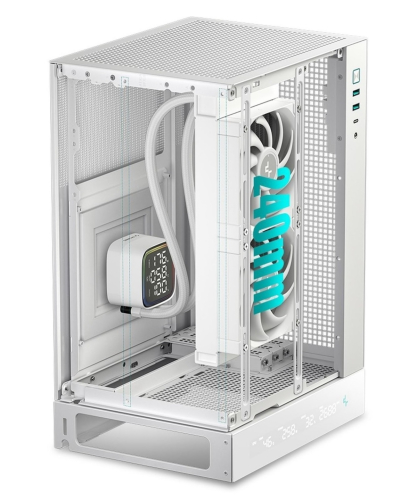 Корпус Deepcool CH170 DIGITAL WH без БП, белый, MINI-ITX фото 2