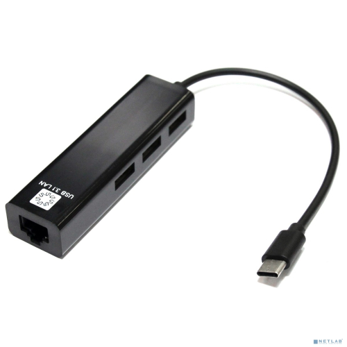 5bites UA3C-45-09BK Кабель-адаптер USB3.1 / 3*USB2.0 / RJ45 100MB / BLACK