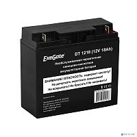 Exegate EX282969RUS Аккумуляторная батарея DT 1218 (12V 18Ah, клеммы F3 (болт М5 с гайкой))