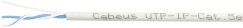 Кабель информационный Cabeus UTP-1P-Cat.5e-SOLID-LSZH-GY-500 кат.5E U/ UTP 1 пара LSZH внутренний 500м серый (2175541) (2175541#MLN)