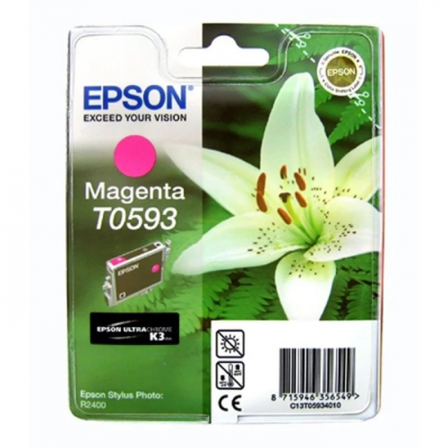 Картридж струйный Epson T0593, пурпурный, 440 стр., для Epson St Ph R2400 (C13T05934010)