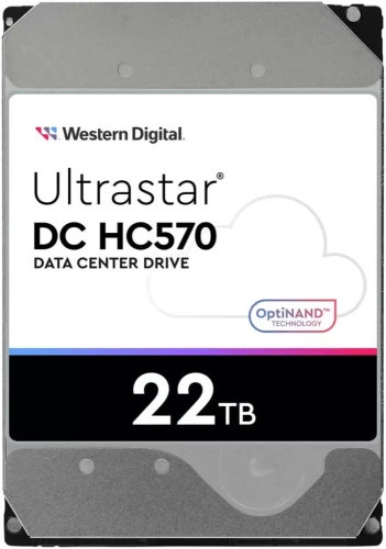 Жесткий диск WD SATA-III 22TB 0F48155 WUH722222ALE6L4 Server Ultrastar DC HC570 512E (7200rpm) 512Mb 3.5