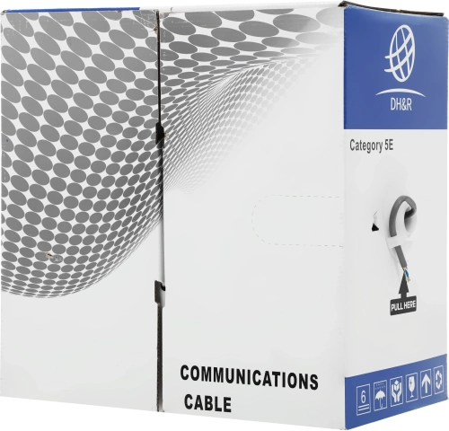 Кабель сетевой Ningbo UTP 4 пары cat.5E solid 0.5мм CCA molded 305м серый (1649789) (1649789#MLN)