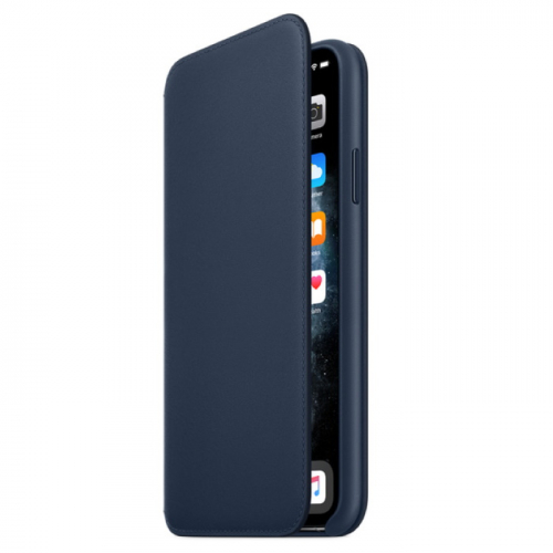 Чехол Apple для iPhone 11 Pro Leather Folio кожанный синяя волна (MY1L2ZM/A) фото 2