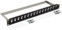 Патч-панель наборная Lanmaster LAN-PPN16OK-UTP 19" 1U 16x UTP