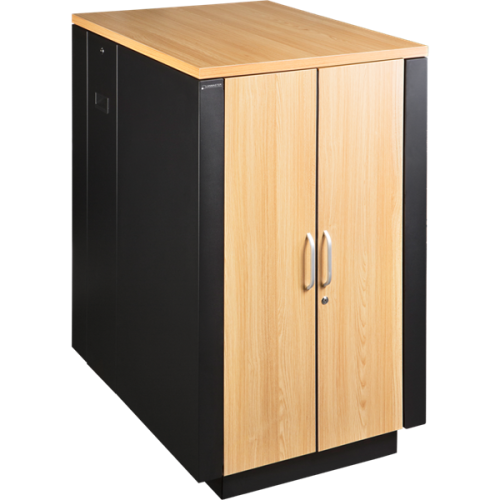 Шкаф LANMASTER SOUNDPROOF звукоизолированный 18U 750x1130 мм, отделка под дерево, цвет лиственница (LAN-DC-CBSP-18U-WD)