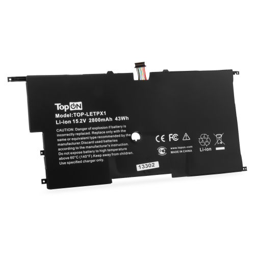 Аккумулятор для ноутбука Lenovo ThinkPad New X1 Carbon 20BTA01TCD 15.2V 2800mAh PN: 00HW002 (TOP-LETPX1)