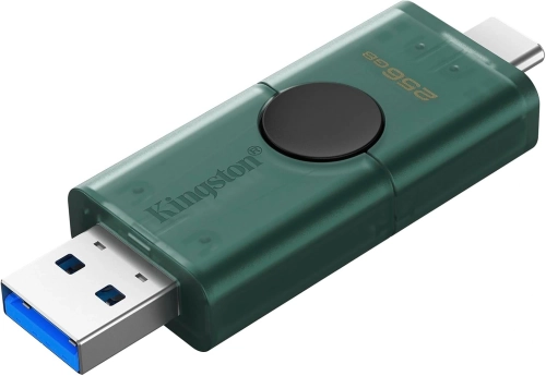 Флеш Диск Kingston 256GB DataTraveler Duo G2 DTDEG2/256GB USB3.0 зеленый/черный фото 4