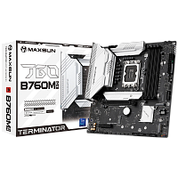 Материнская плата Maxsun MS-Terminator B760M D4 B760, LGA1700, 4*DDR4, 1*PCIEx16, 1*PCIEx4, 3*M.2, 1*TypeC, 4*USB3.2Gen1, 8*USB2.0, 4*SATA3.0, 2.5G, DP, HDMI, M-ATX, RTL (6940709699386/6940709699768)