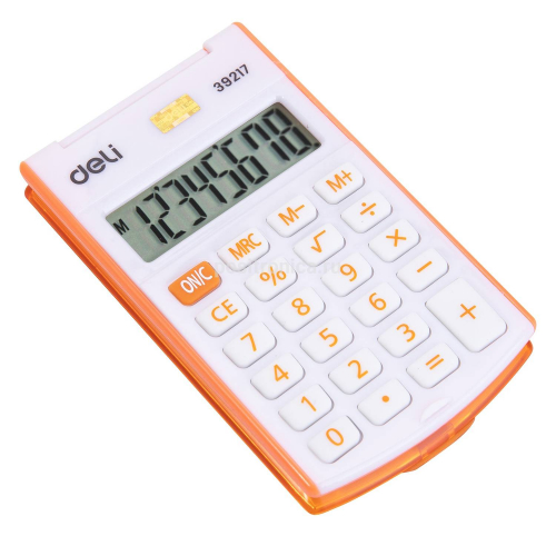 Калькулятор карманный Deli E39217/ OR оранжевый 8-разр. (E39217/OR)