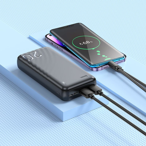 Мобильный аккумулятор Hoco J123A Element 20000mAh 2A 2xUSB-A черный фото 4