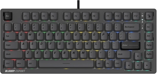 Клавиатура A4Tech MS76 белый USB Multimedia for gamer LED (MS76#MLN)